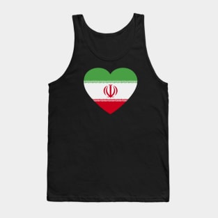 I Love Iran // Heart-Shaped Iranian Flag Tank Top